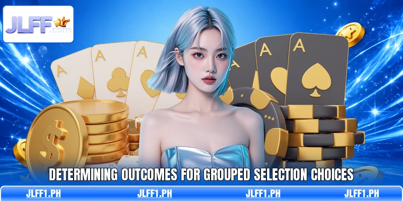 Determining outcomes for grouped selection choices