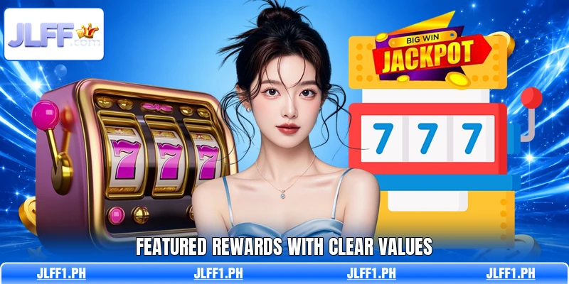 Featured rewards with clear values