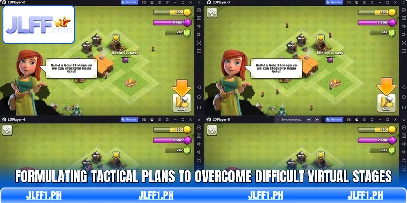 Formulating tactical plans to overcome difficult virtual stages
