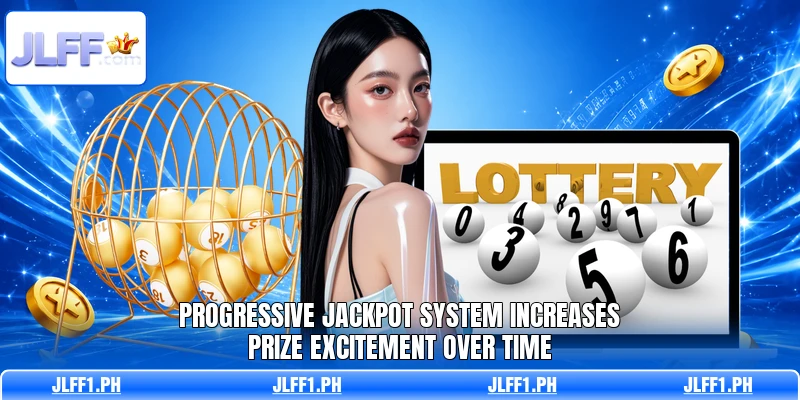 Progressive jackpot system increases prize excitement over time