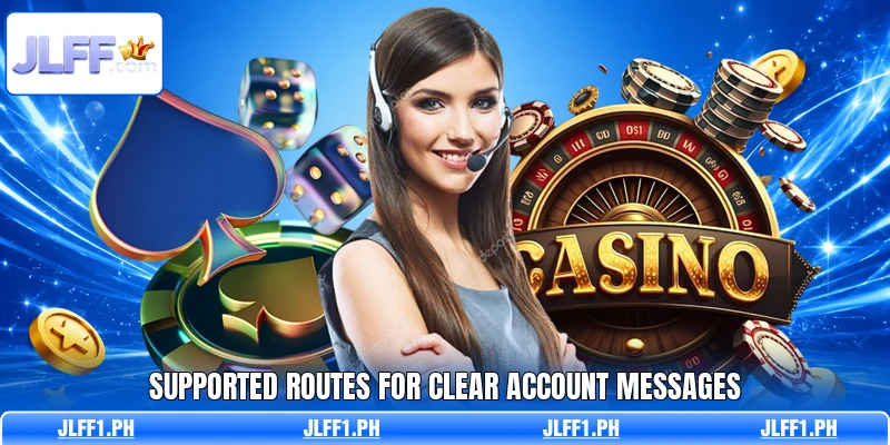Supported routes for clear account messages